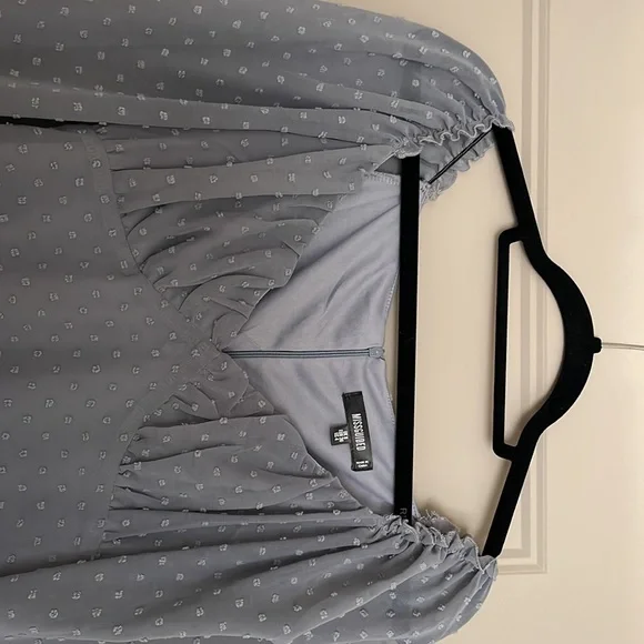 Missguided Polka Dot Grey Dress - Picture 2 of 4